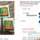 Screenshot of eBay listing of Cactus Plant Flea Market McDonald's toys for $300,000.95